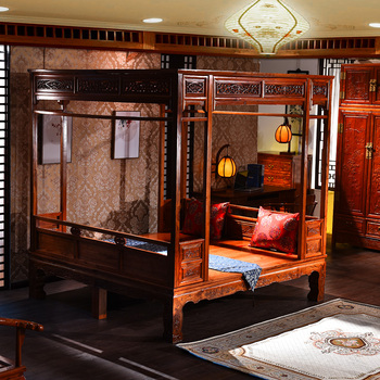 明清仿古中式古典实木家具南实木床