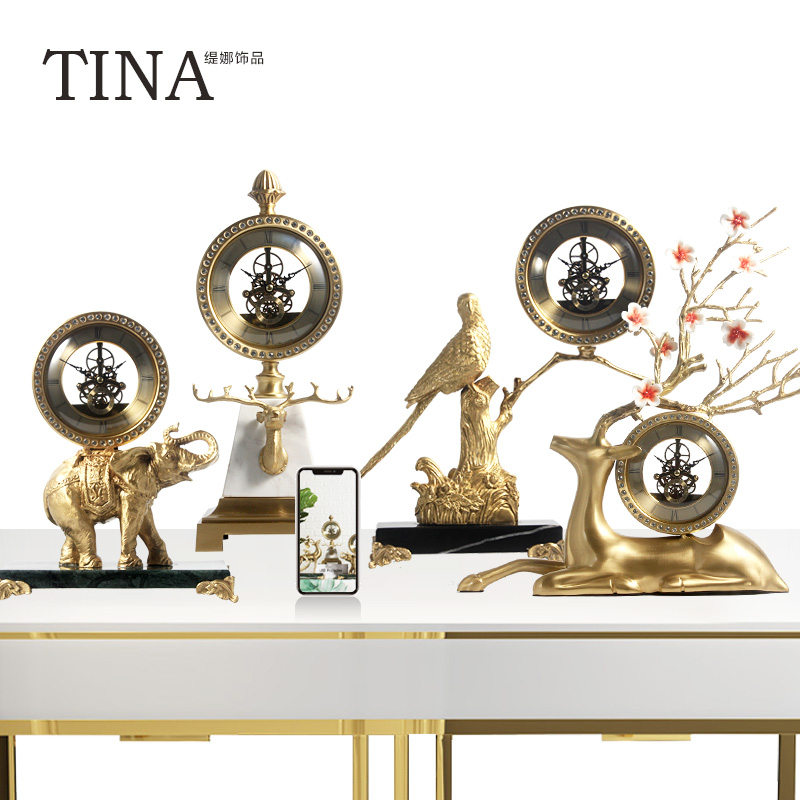 TINA 創意歐式大座鍾客廳純銅美式複古家居裝飾老式台式鍾表擺件在類目 家居飾品, 家居鍾飾/鬧鐘, 座鐘中 - 來自Buy2taobao.com提供專業的淘寶代購服務