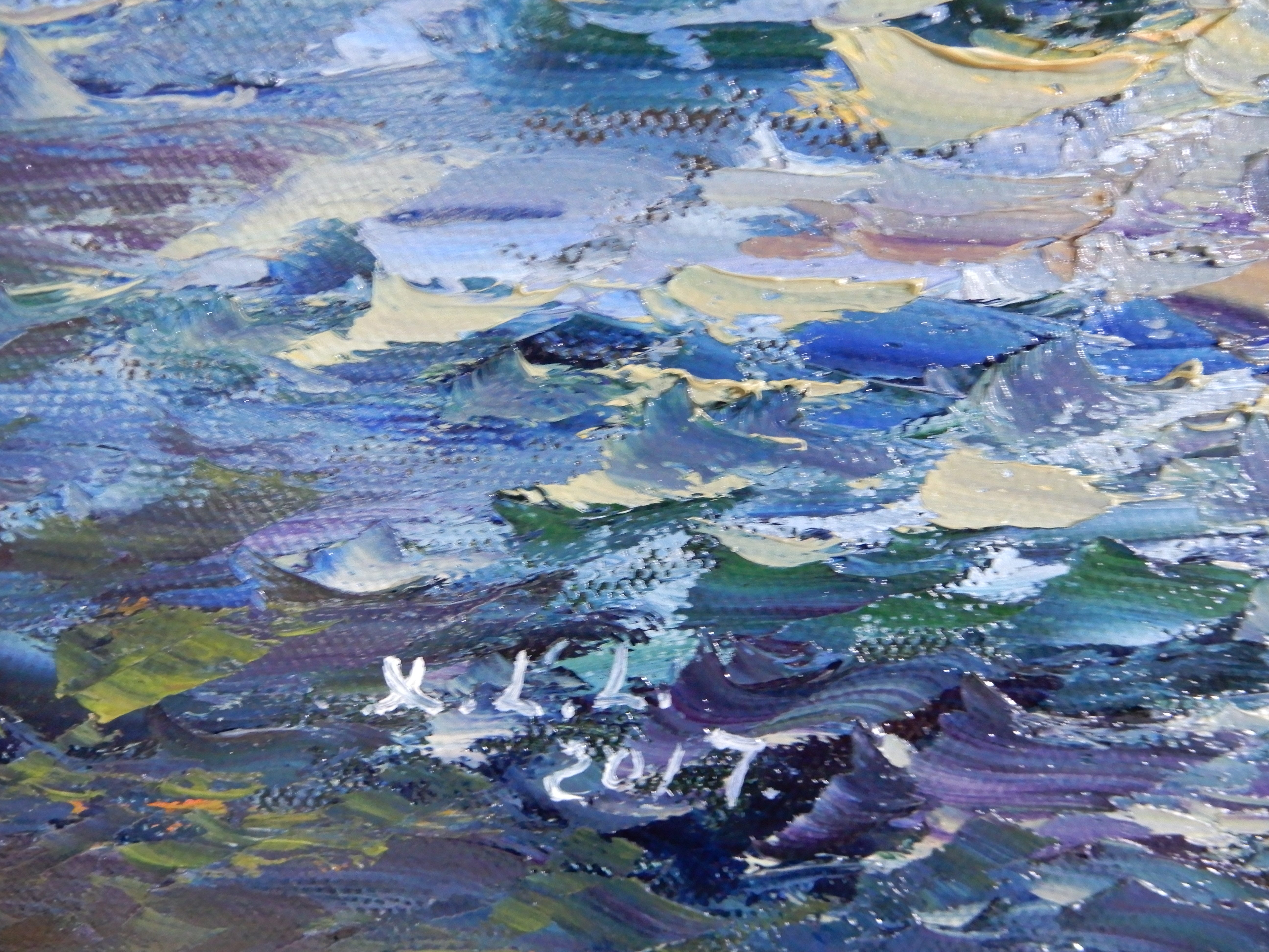 徐莉莉《扬帆起航》大尺幅原创布面油画