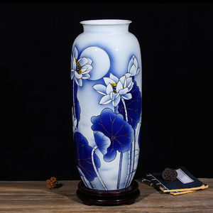 青花瓷荷花花瓶价格