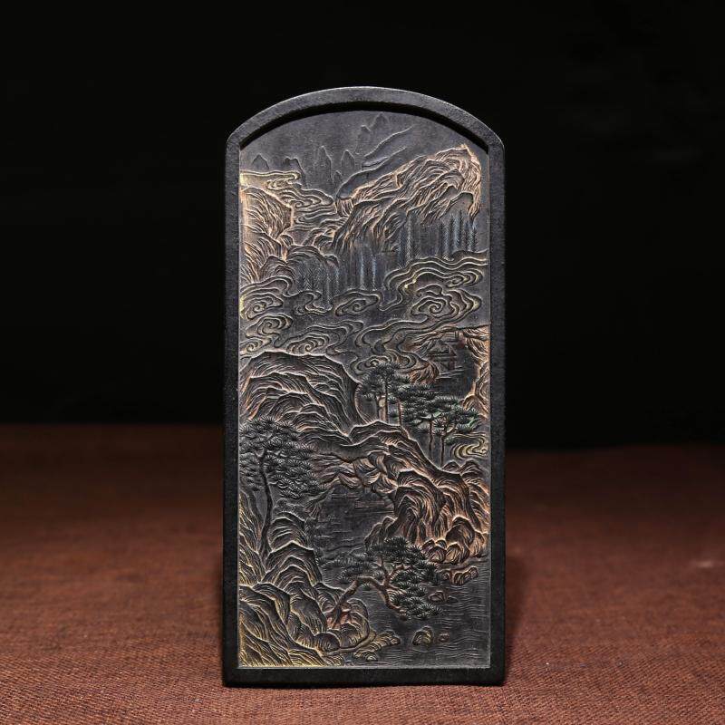 g红色墨条小楷抄经国画用墨锭墨块书法用品徽墨文房四宝收藏文房四宝