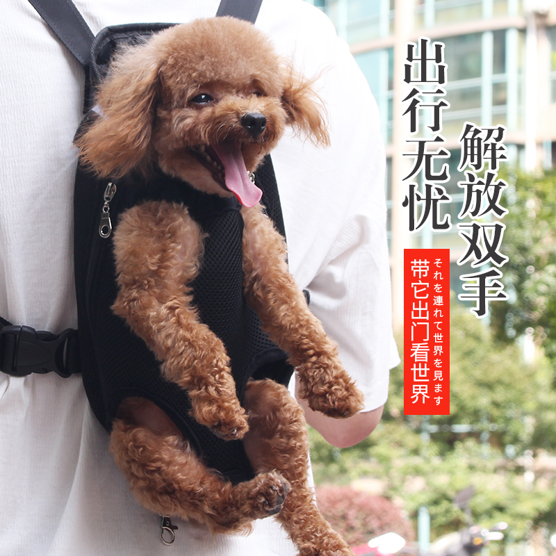 宠物包狗包牛仔双肩包狗狗透气旅行便携包泰迪外出包透气博美背包