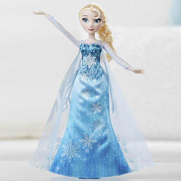 娃娃艾莎发光爱莎女孩音乐钢琴冰雪生日礼物玩具礼服公主奇缘