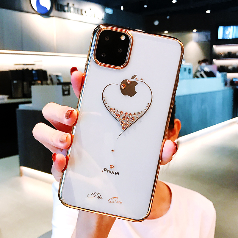 iphone11 promax手机壳防摔透明适用于苹果11新款潮全包带钻硬壳十一