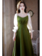 晚礼服女宴会气质轻奢小众高端法式平时可穿18岁成人礼绿色连衣裙