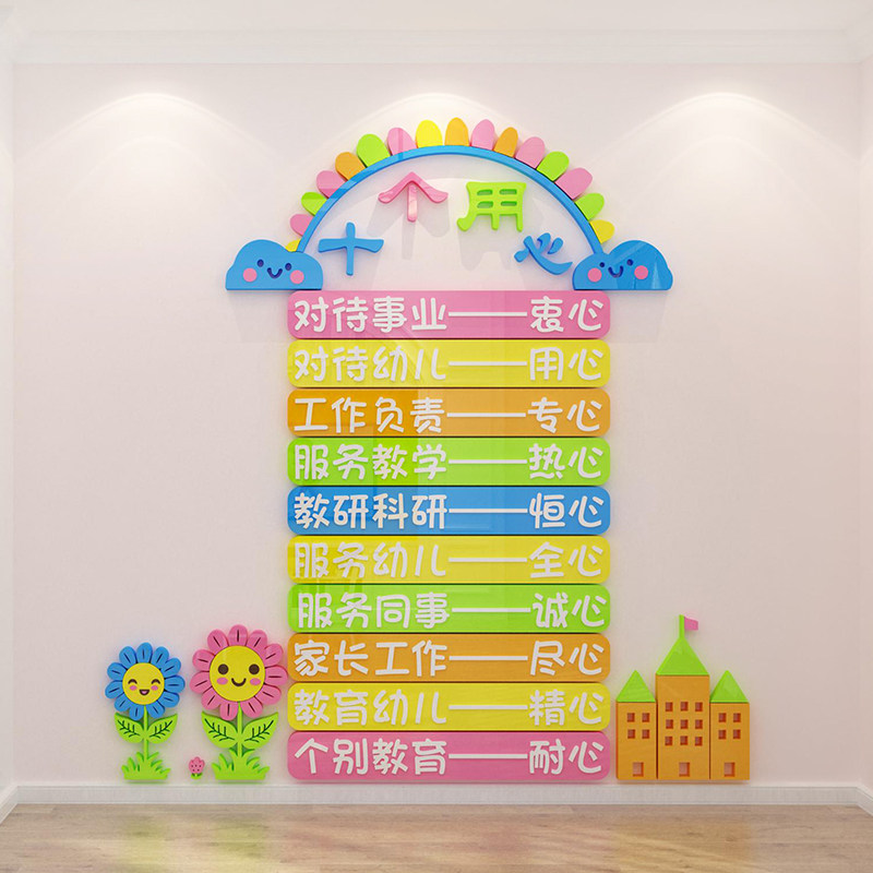 教育培训机构文化墙3d立体幼儿园墙面装饰教室布置辅导班级主题墙