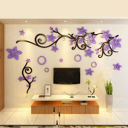 3d立体墙贴客厅沙发电视背景墙贴纸卧室床头墙面装饰墙壁贴画自粘