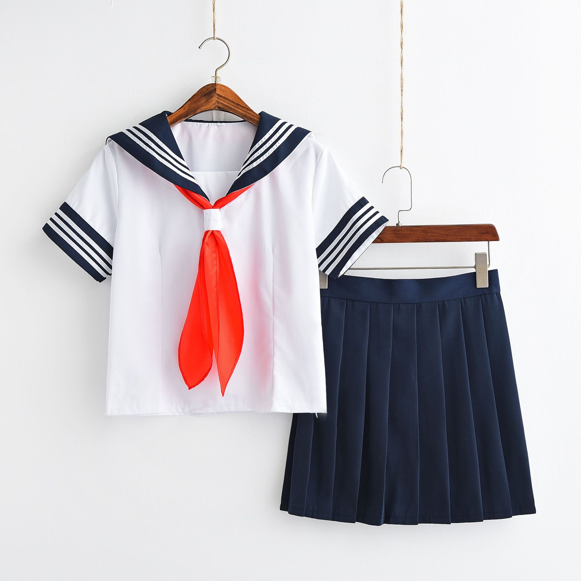 热销水手服cos海军风_日本套装学院风学生班服jk制服海军cos校服女