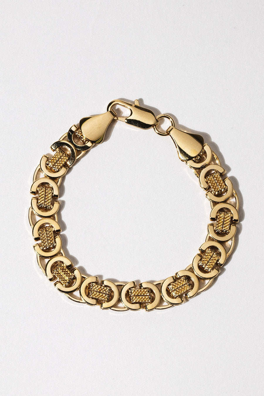 asher拜占庭风复古特色手链 美国小众设计child of wild镀金宽链