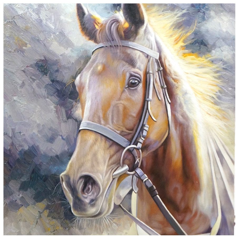 【学院艺术】广州美院 林君华《马头》布面油画