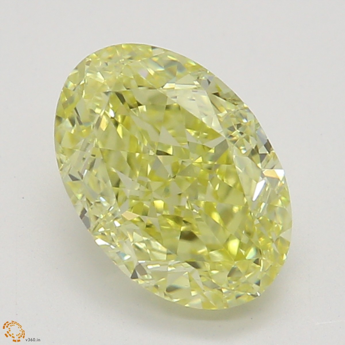 cy宝饰gia彩钻100克拉浓彩黄色fiyvvs2椭圆形裸钻裸石