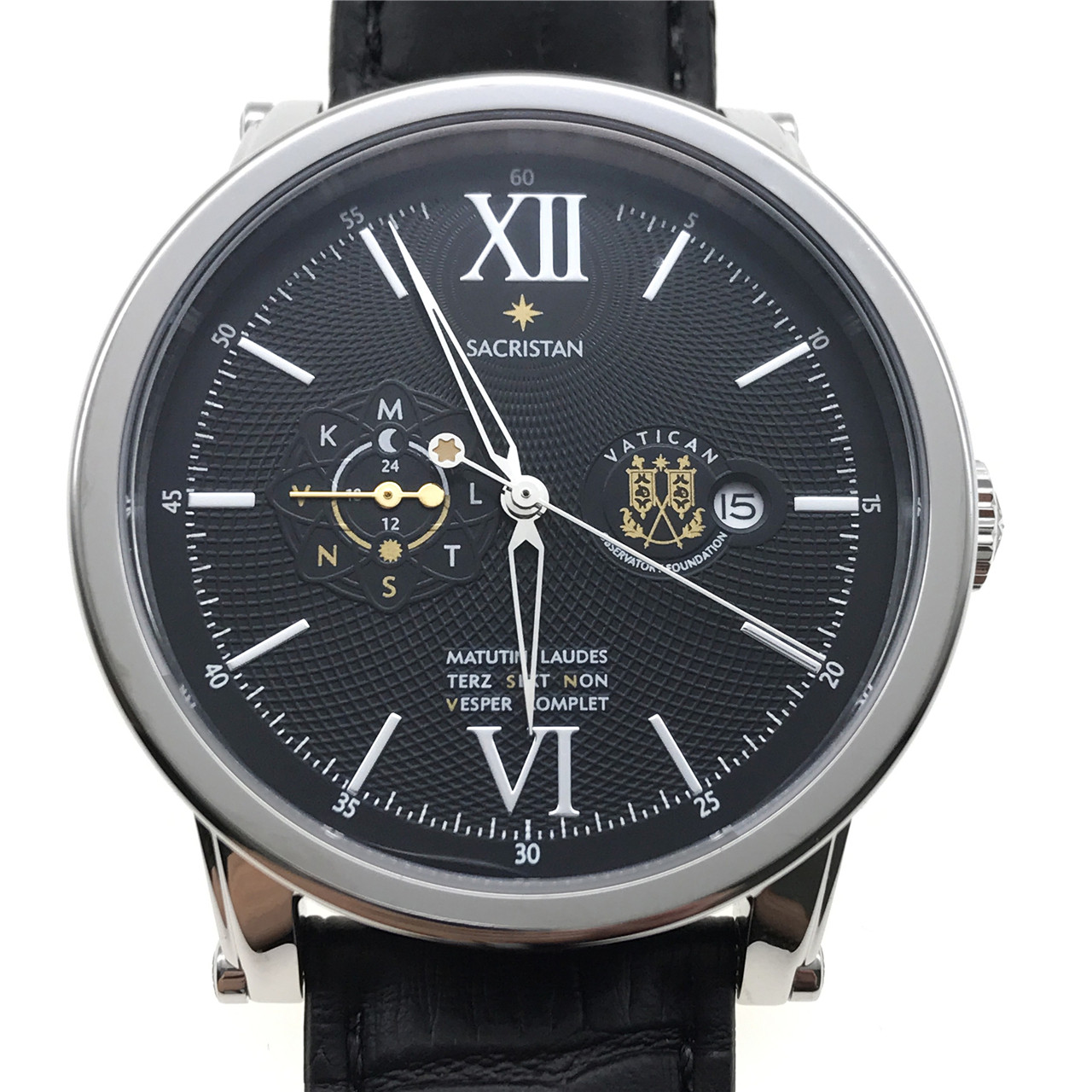 9新]坤格sacristan系列黑面自动机械男表ks702a.