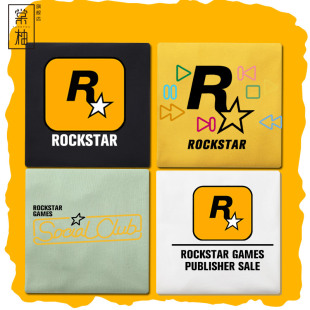 GTA游戏5公司R星Rockstar Games电玩周边圆领卫衣男休闲外套上衣