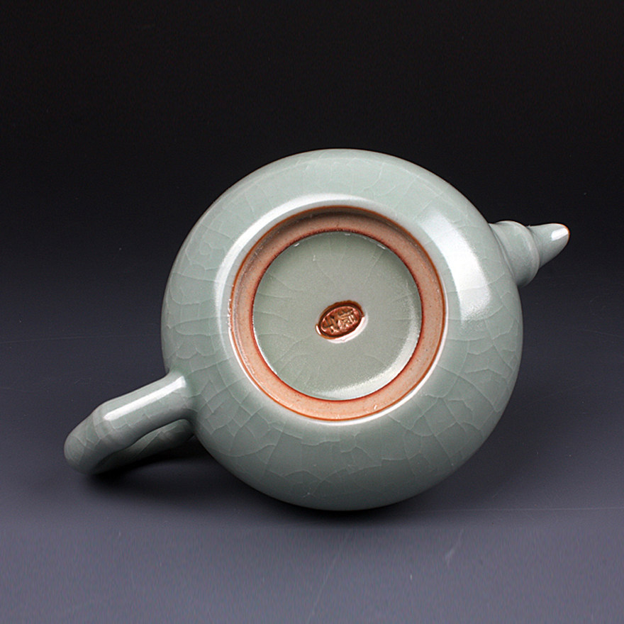 王振宇 汝瓷竹节壶 河南省陶瓷艺术大师 原产地汝窑精品