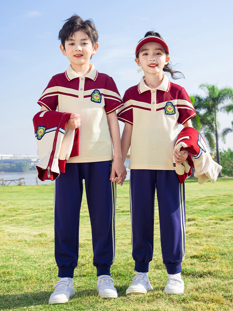 新款小学生校服幼儿园园服校运会统一运动服初中生班夏装春秋装