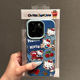 ins可爱樱桃牛仔凯蒂适用苹果16promax手机壳iPhone14女新款13皮质12少女11小众荔枝纹15Pro防摔14pro保护套