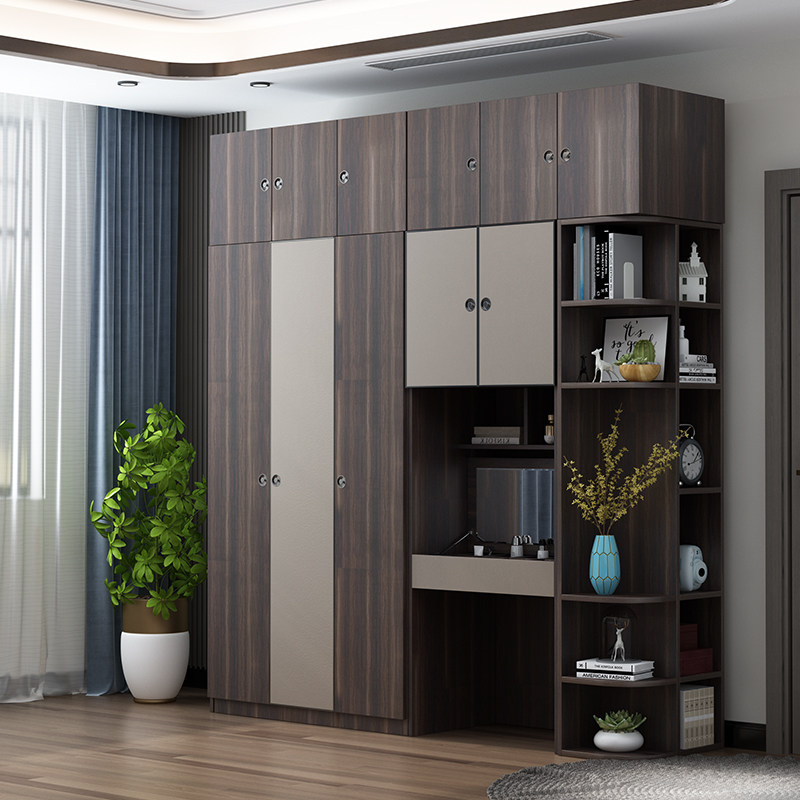 定制衣柜家用卧室现代简约平开门大容量储物柜组合分层收纳大衣橱