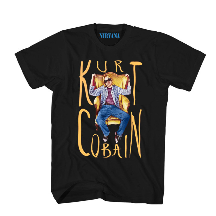 kurt cobain  nirvanat shirt涅槃乐队摇滚朋克 柯本 短袖t恤