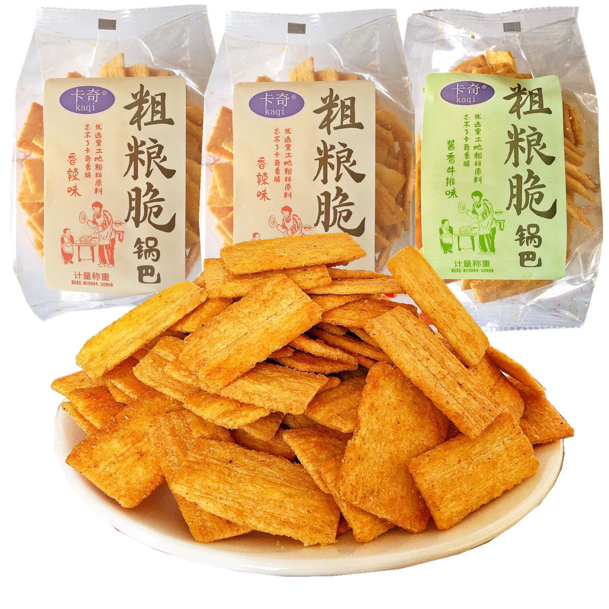 一折卡奇小米豆香锅巴整箱