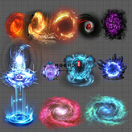 传奇npc素材 传送阵集合 传送空间 高清npc类素材 高端大气 12组