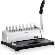 Deli binding machine 3870 comb type 21 hole financial binding machine rubber band clamping strip punching a3a4 paper document voucher tender 10 hole clamping strip punching machine comb type rubber band financial voucher binding machine