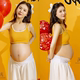 孕妇摄影服装新款小清新拍照写真服影楼孕妇装黄色可爱孕妇照服装