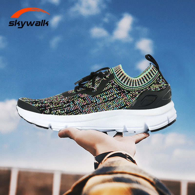 skywalk天步 轻便透气跑步鞋 男休闲时尚防滑户外运动鞋9451101