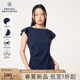 Brooks Brothers/布克兄弟女士24春夏新款圆领纯色时尚收腰连衣裙