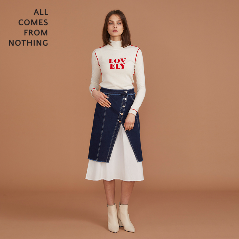 ACFN徐一卫原创设计牛仔半身裙女2019秋季新款过膝大摆裙时尚百搭在类目 女装/女士精品, 半身裙中 - 来自Buy2taobao.com提供专业的淘宝代购服务