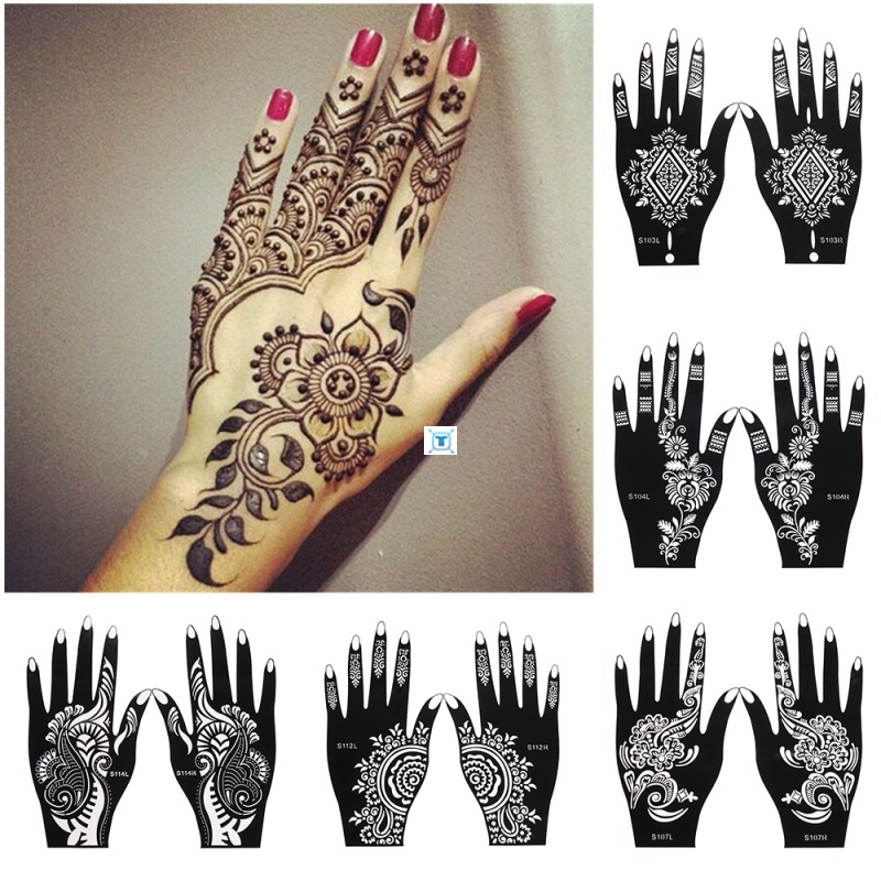 Henna Stencil Temporary Hand Tattoo Body Art Sticker