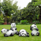 户外仿真大型动物熊猫玻璃钢摆件园林景观花园公园商城草坪装饰品
