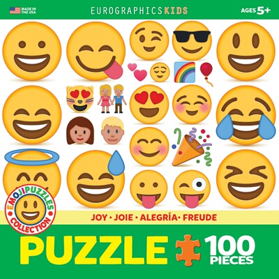 eurographics加拿大进口儿童拼图欢乐悲伤愤怒恐惧表情100片其它棋牌