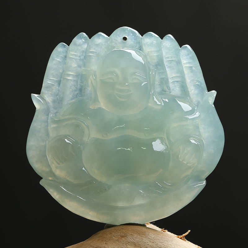 【46.7克】 冰糯种晴底五指佛吉运高照 zb24-01