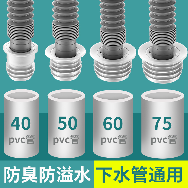 洗衣机排水管密封塞厨房下水道防臭盖