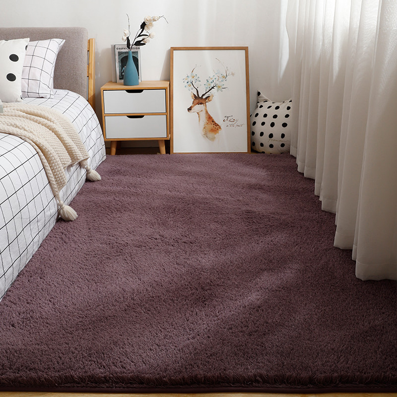 家用羊毛床边垫子床尾地毯卧室满铺飘窗公主房间可爱客厅茶几地垫