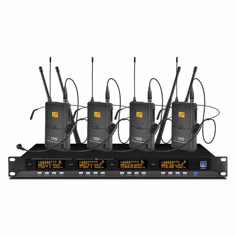 一拖四无线耳麦话筒舞台演出