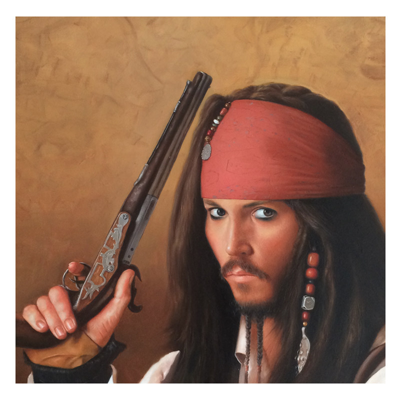 【双十二】石乔乔《杰克船长》布面油画