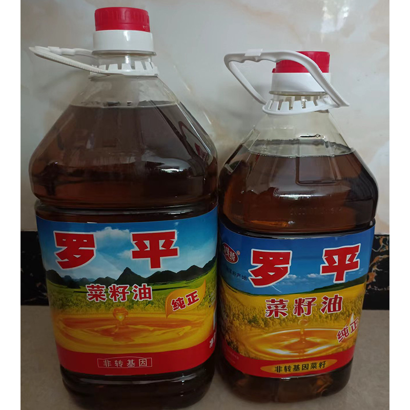 罗平纯正菜籽油5l非转基因农家菜籽自榨食用油约10斤纯香食用油