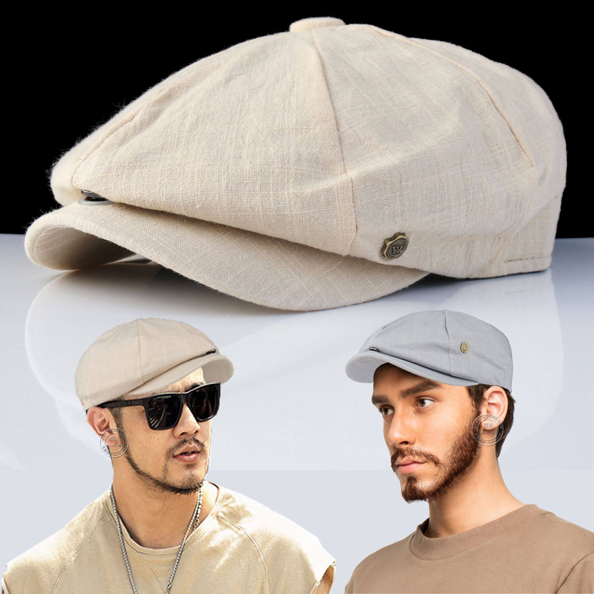 报童帽大头毛呢冬男潮春夏大码秋亚麻休闲复古剃刀党帽子鸭舌帽子