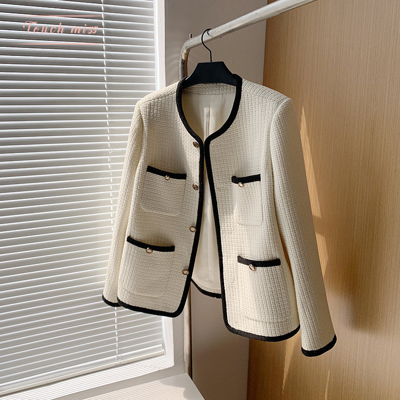 touch miss 高端成衣的优惠券大全—touch miss 设计师款小香风白色