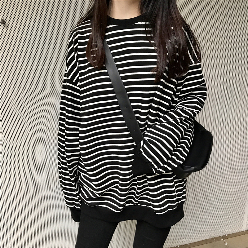 pp home Sweater new pattern Korean Edition Baggy stripe Long sleeve Thin section Lazy wind coat clothesin the Women's clothing/Boutique , Sweater/Fleece category - from Buy2taobao.com to provide professional Taobao agent buy service