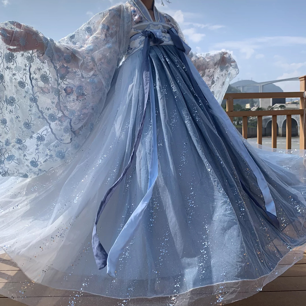 国风元素女装日常汉服改良版通勤古装超仙性感仙气飘逸古风汉元素