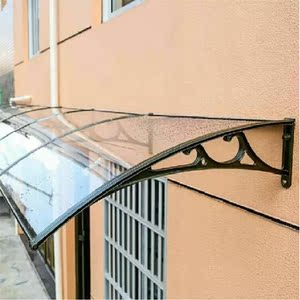 防雨雨篷家用阳台装饰挡雨板雨蓬空调门头透明别墅雨搭铝合金雨棚