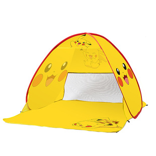 皮卡丘儿童沙滩帐篷户外帐篷自动2人钓鱼防晒速开帐篷可折叠帐篷