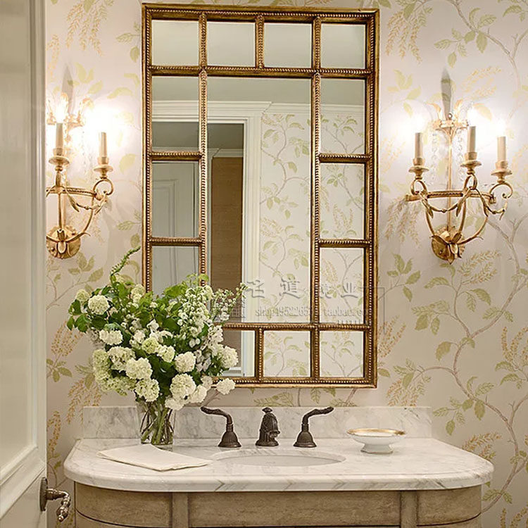 化妆镜壁挂壁镜客厅装饰方形玄关后现代化妆镜