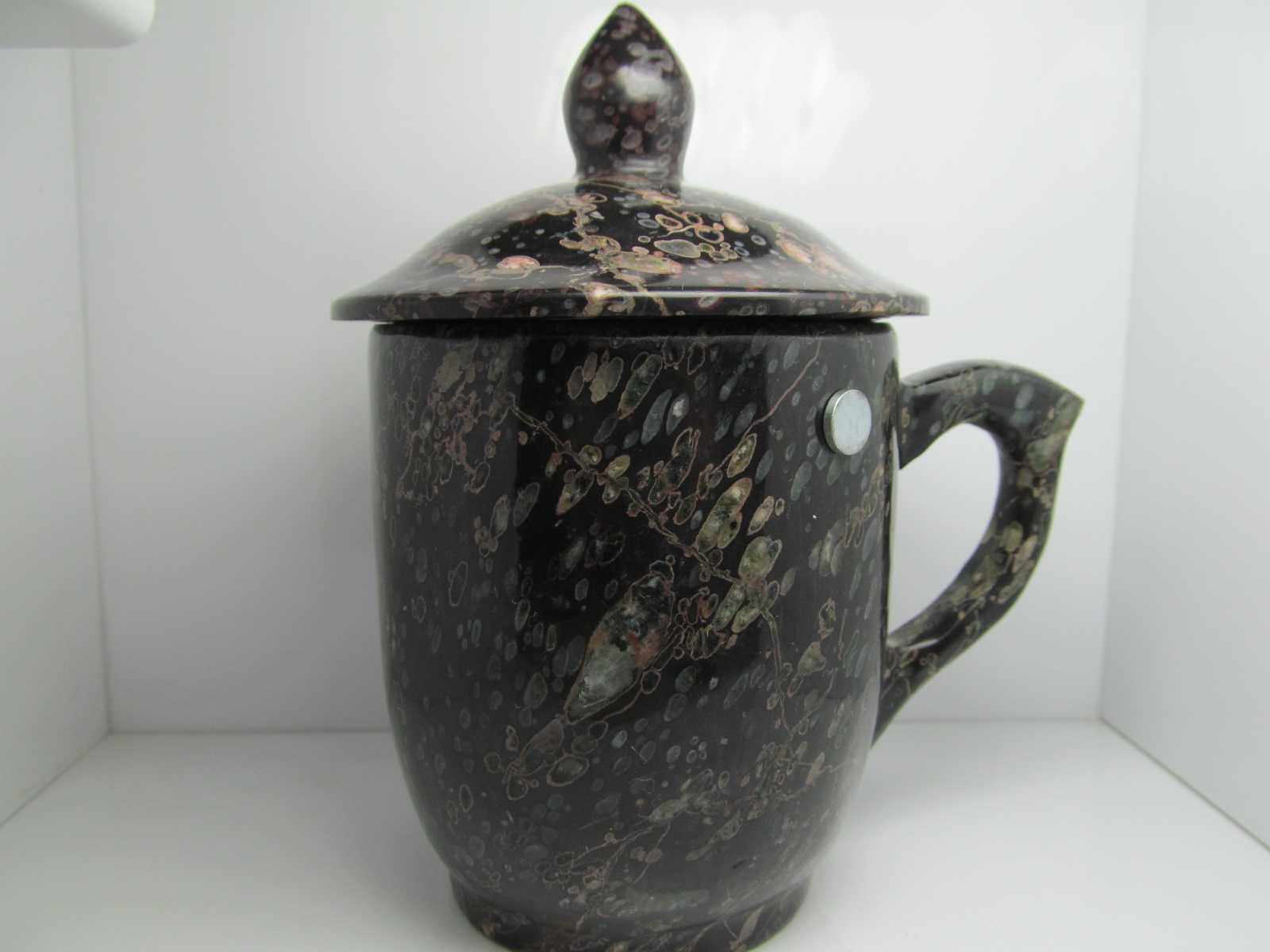 茶杯梅花玉石天然玉杯保健保健茶原石雕刻收藏茶杯