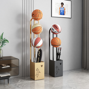篮球置物架家用乒乓羽毛球运动健身体育用品收纳筐篮球足球收纳架