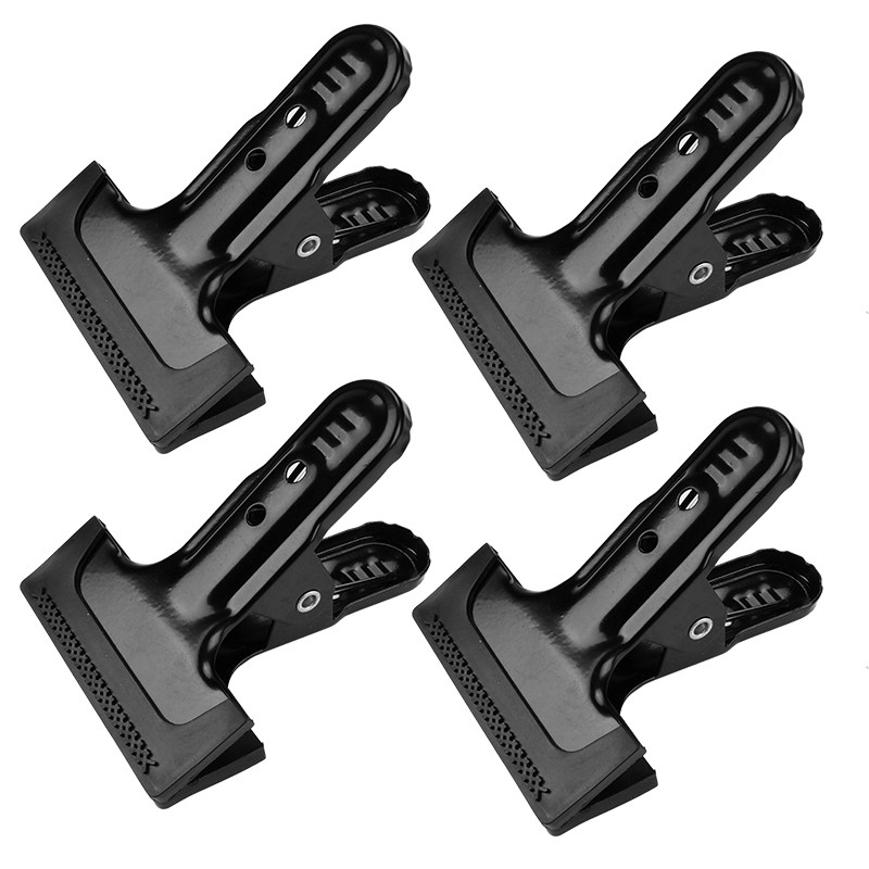 摄影夹子四个装固定大力夹金属背景布背景纸pvc板夹硫酸纸铁夹