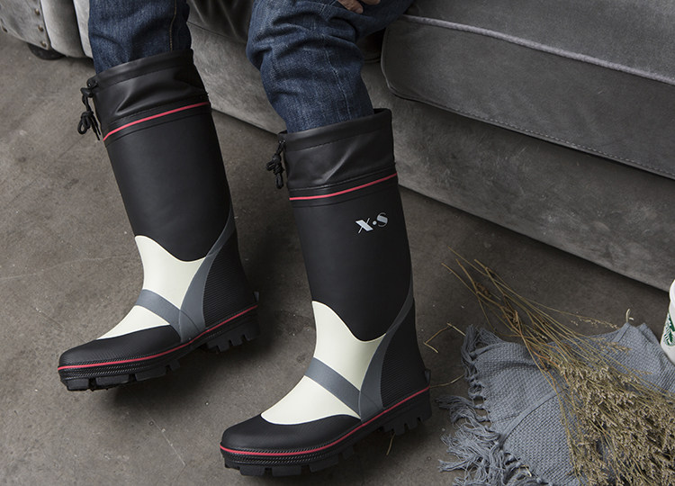 钓鱼靴子男雨鞋高筒防水防滑钓鱼鞋春夏时尚橡胶时尚水鞋靴