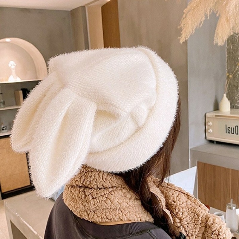 [推荐]软fufu小奶兔耳朵针织日系子毛线帽 -帽子-好货如云-轻舟网